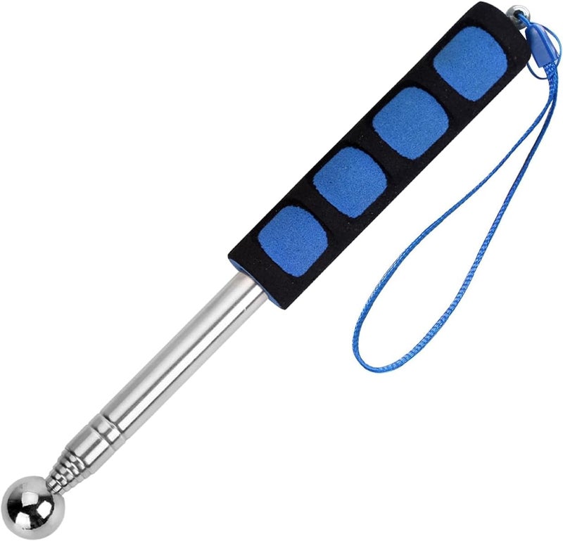 YiiSeeJo 115 CM Blue Hollowing Drum Hammer Sound Detection Folding Stick,Thickened Rod Collapsible Baton for House Decoration Inspection - Image 1